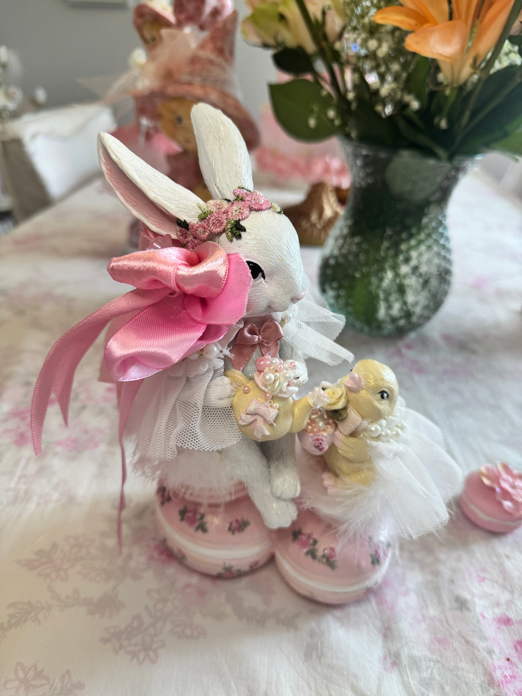 Tea Time Bunny on Macaroon