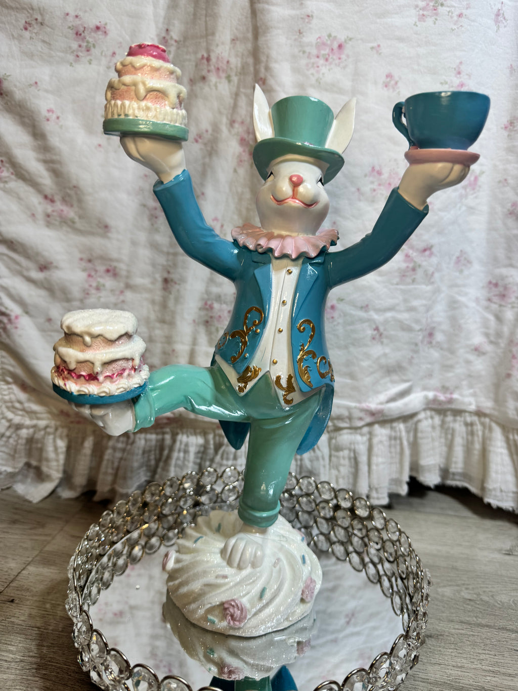 Easter Bunny balancing cakes