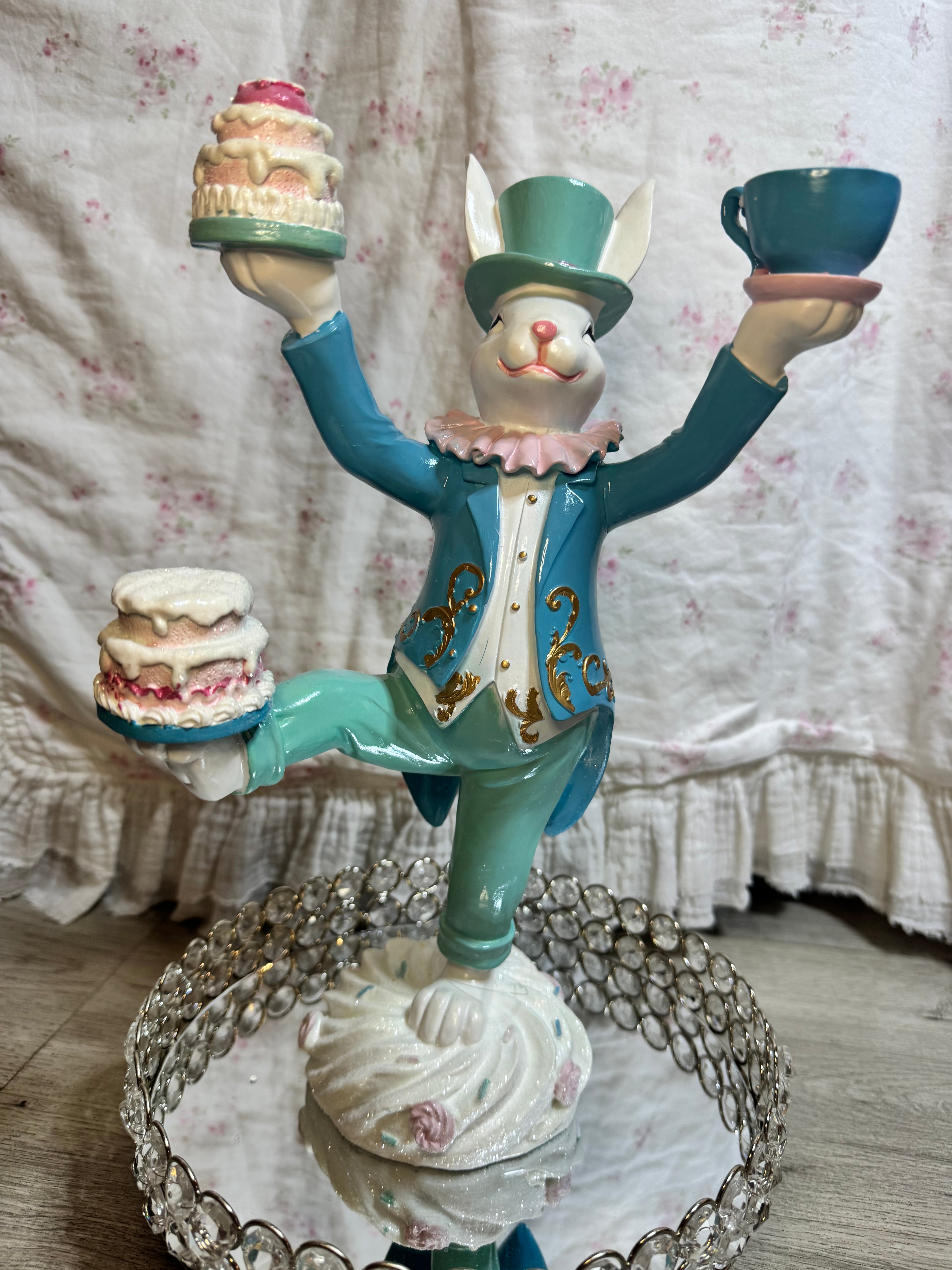 Easter Bunny balancing cakes