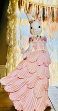 Pink Bunny Easter Figurine