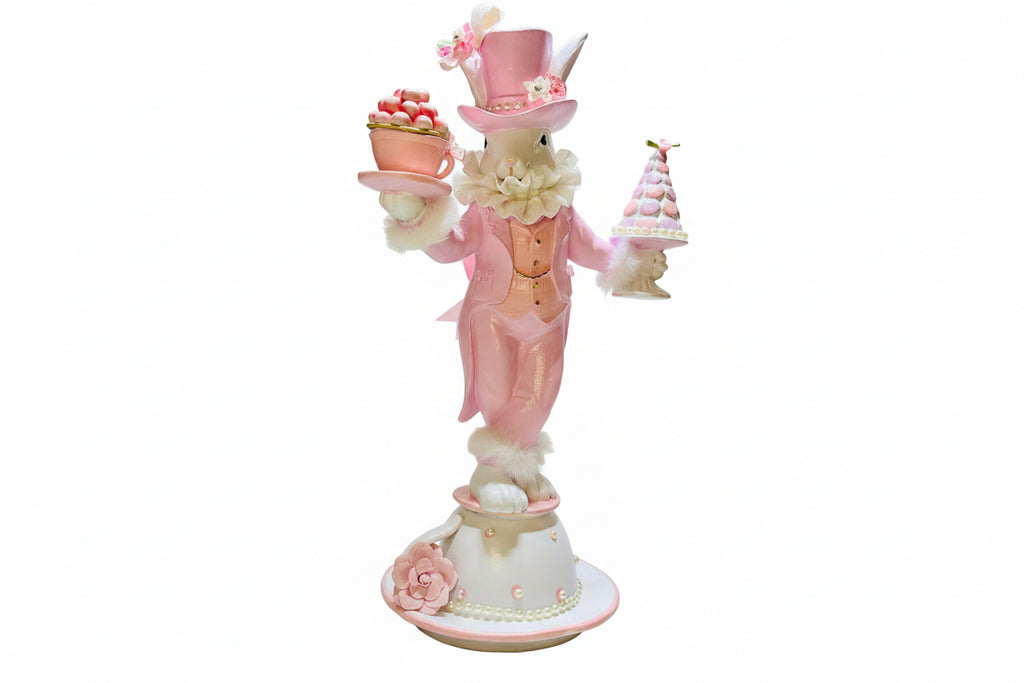 Pink Bunny with Macaron Topiary