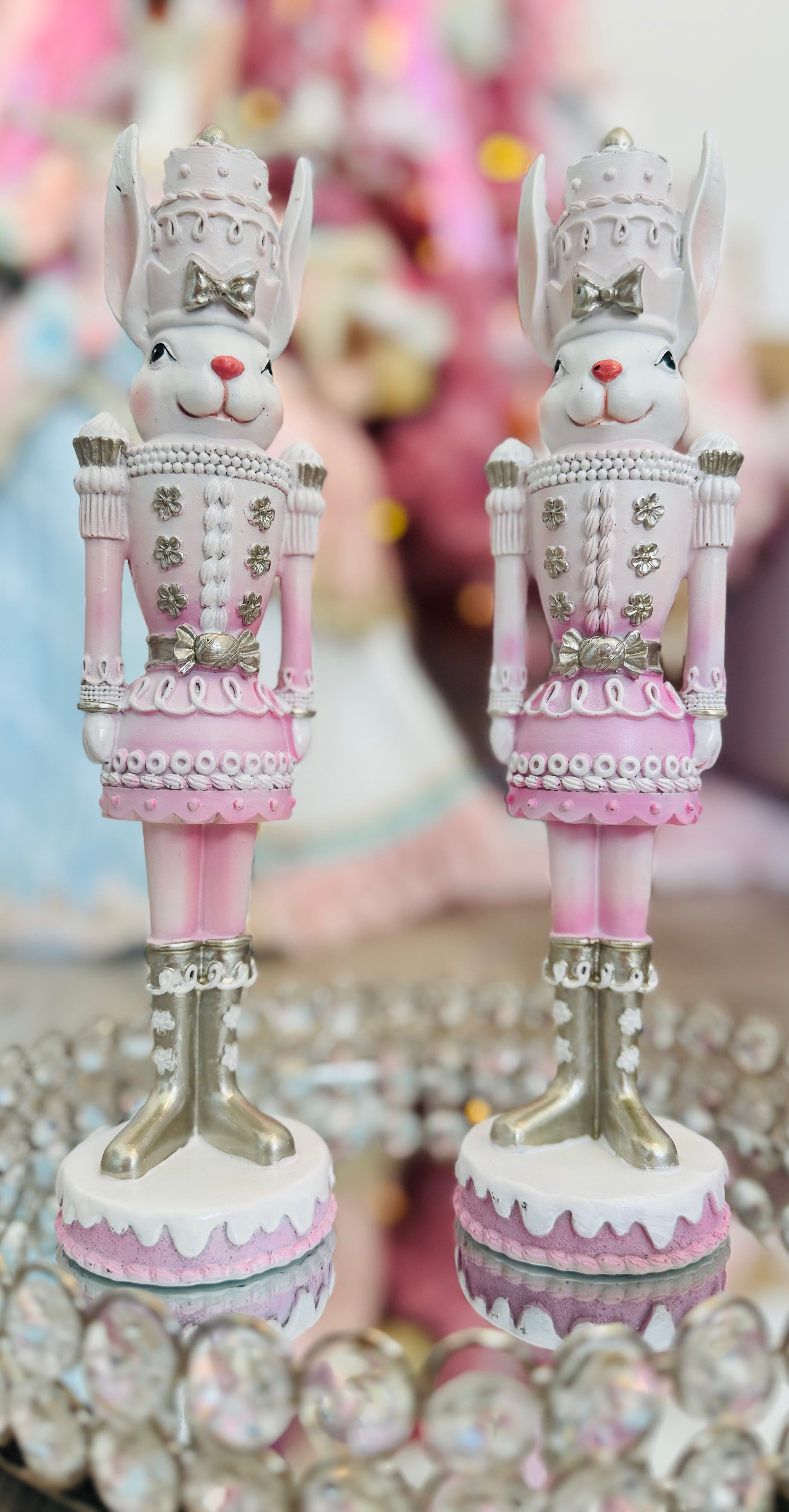 Pink Nutcrackers Bunnies Set