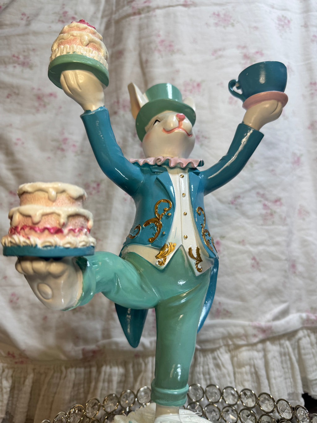 Easter Bunny balancing cakes