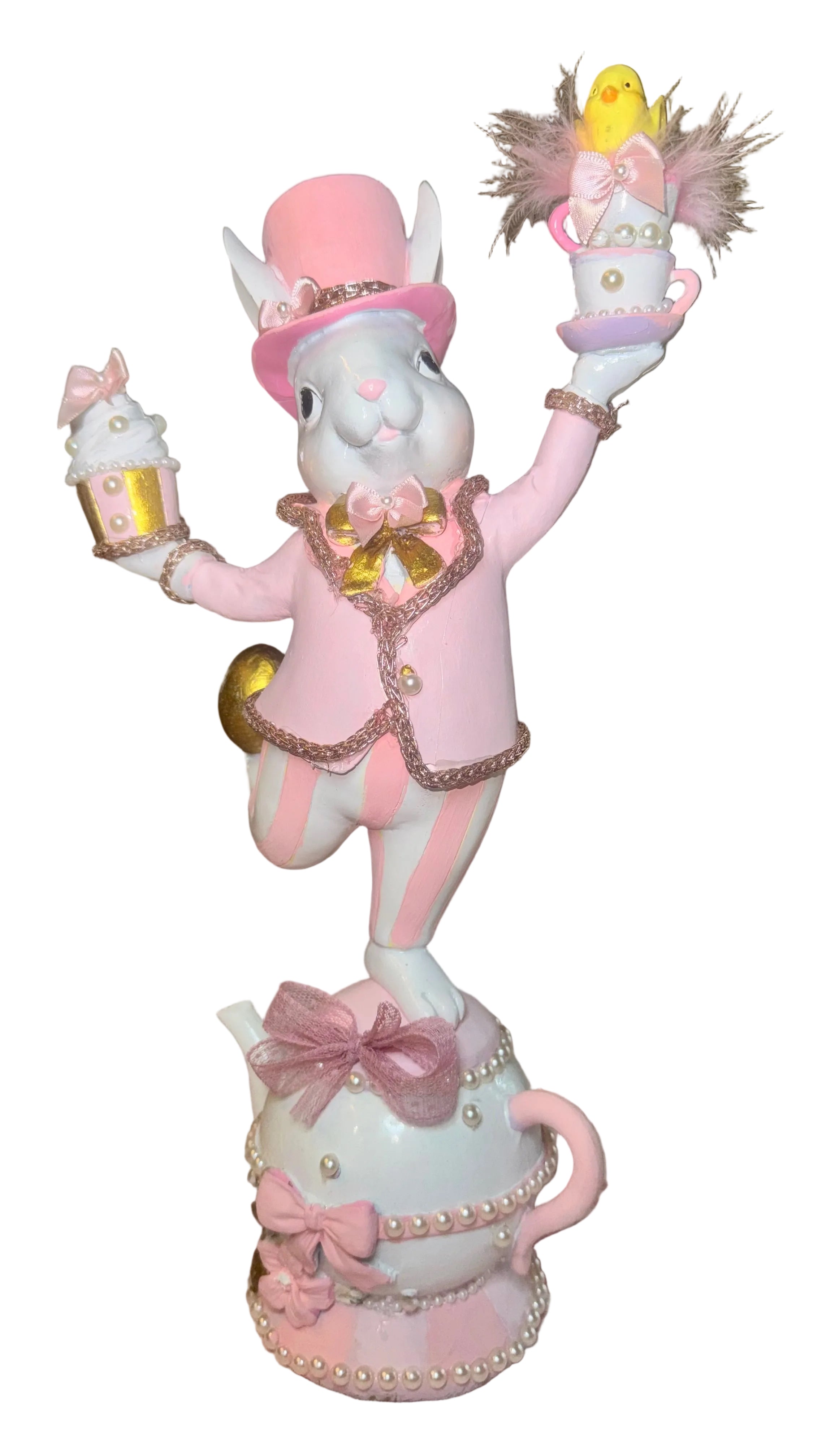 Custom Pink Bunny on Teapot