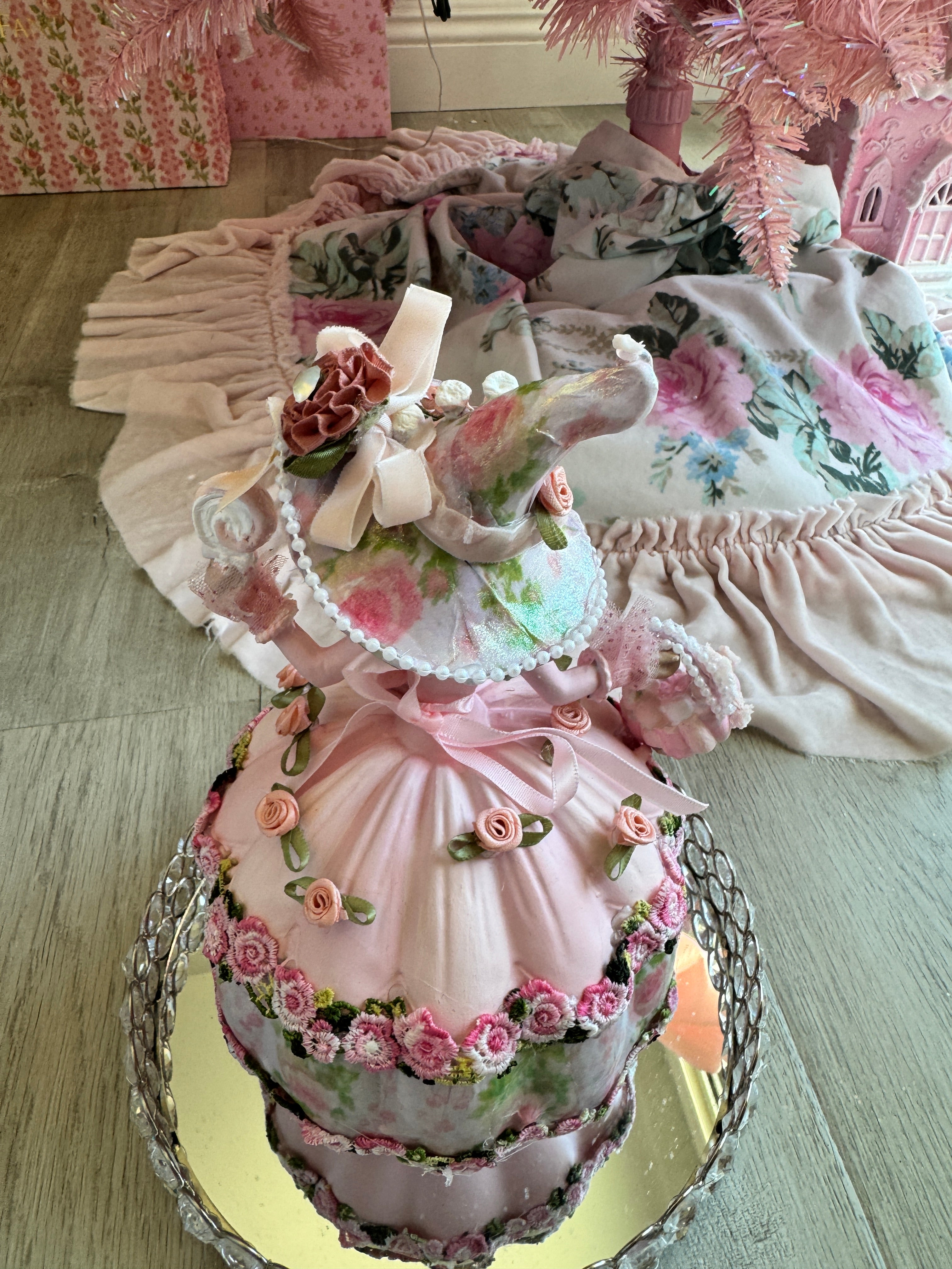 Pink Halloween witch with puffy dress- LISTING IS RESERVED