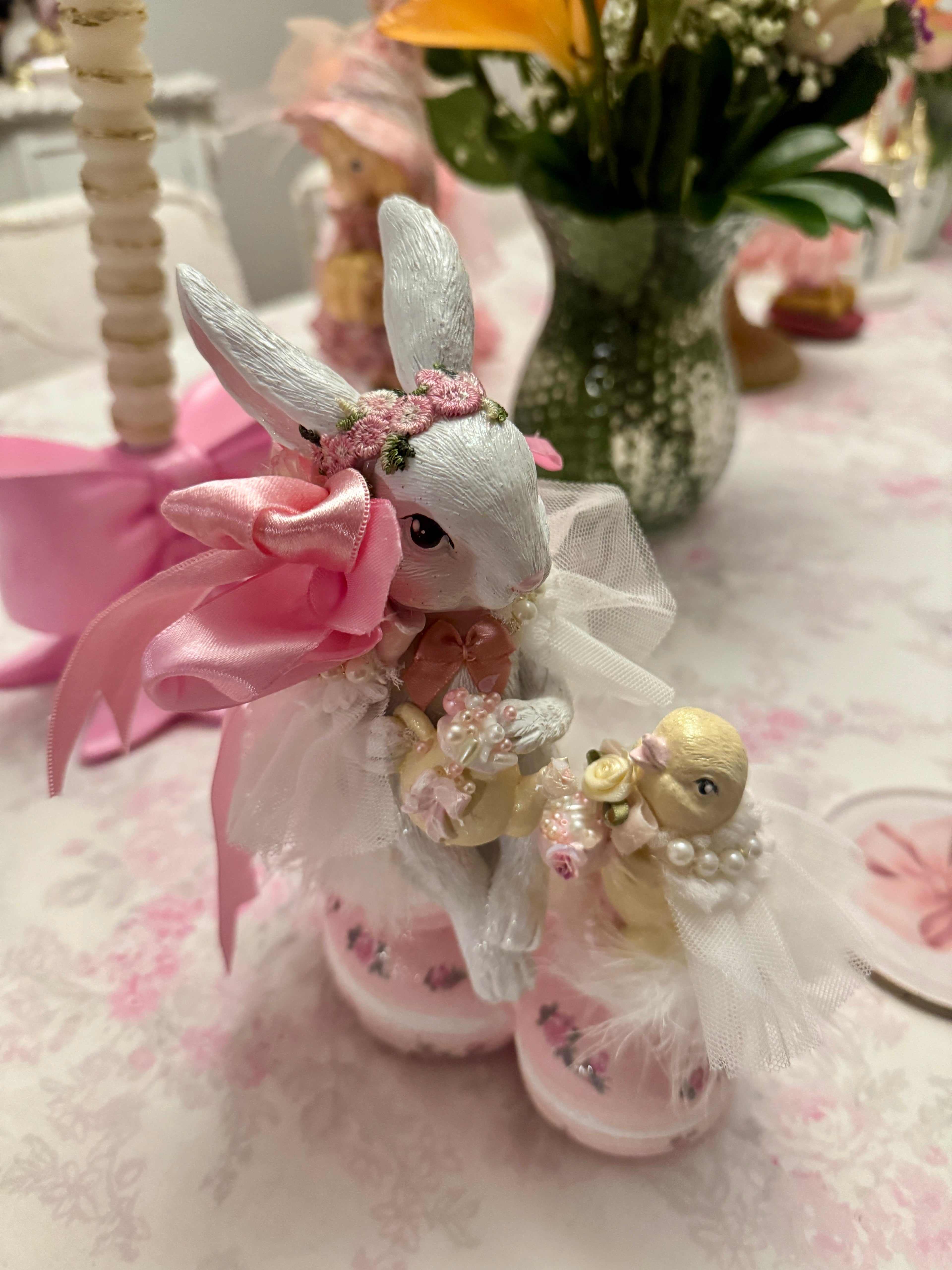 Tea Time Bunny on Macaroon