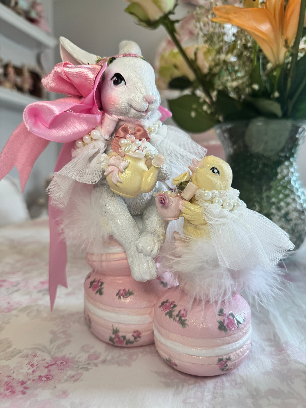 Tea Time Bunny on Macaroon
