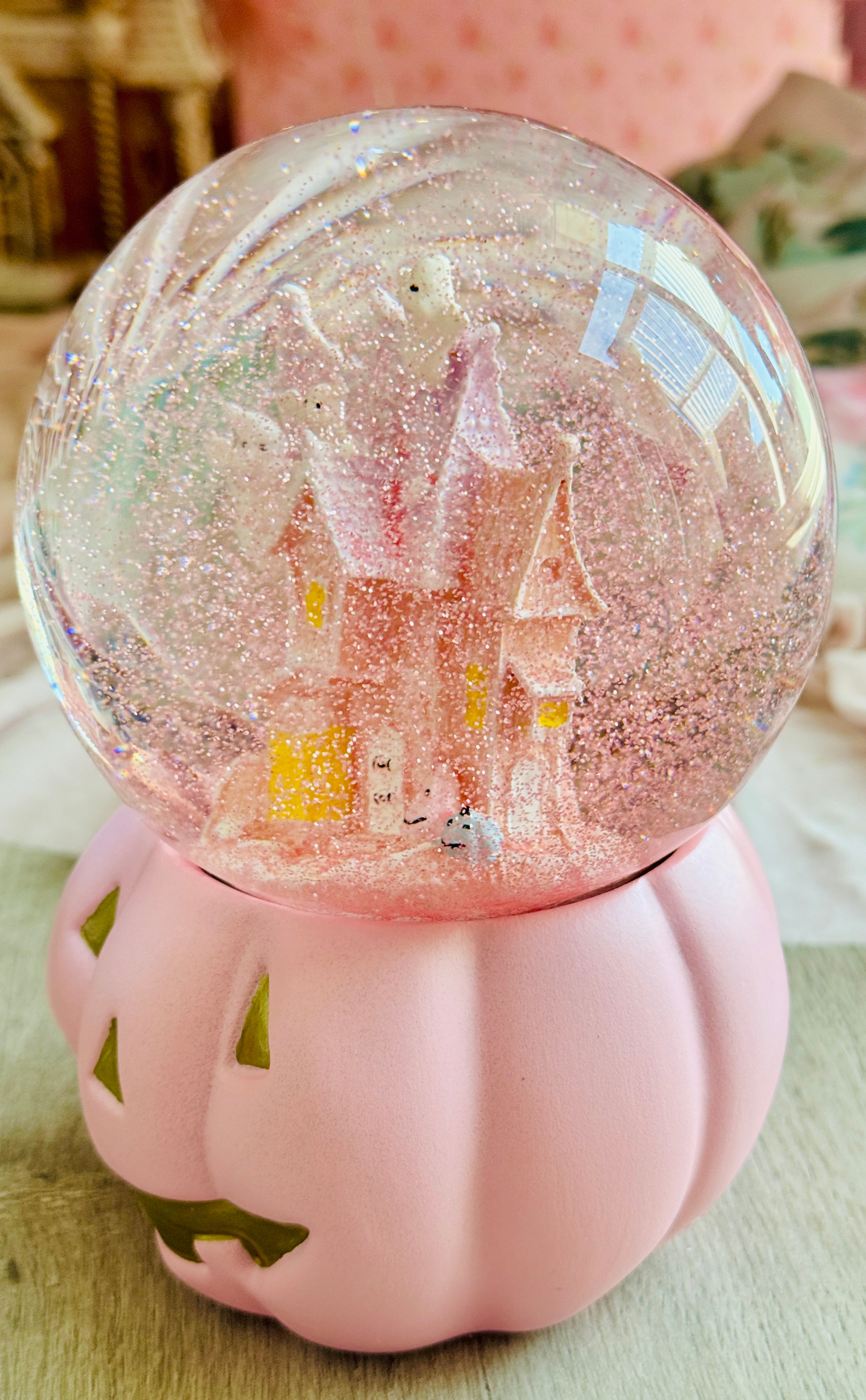 Pink Halloween Waterglobe