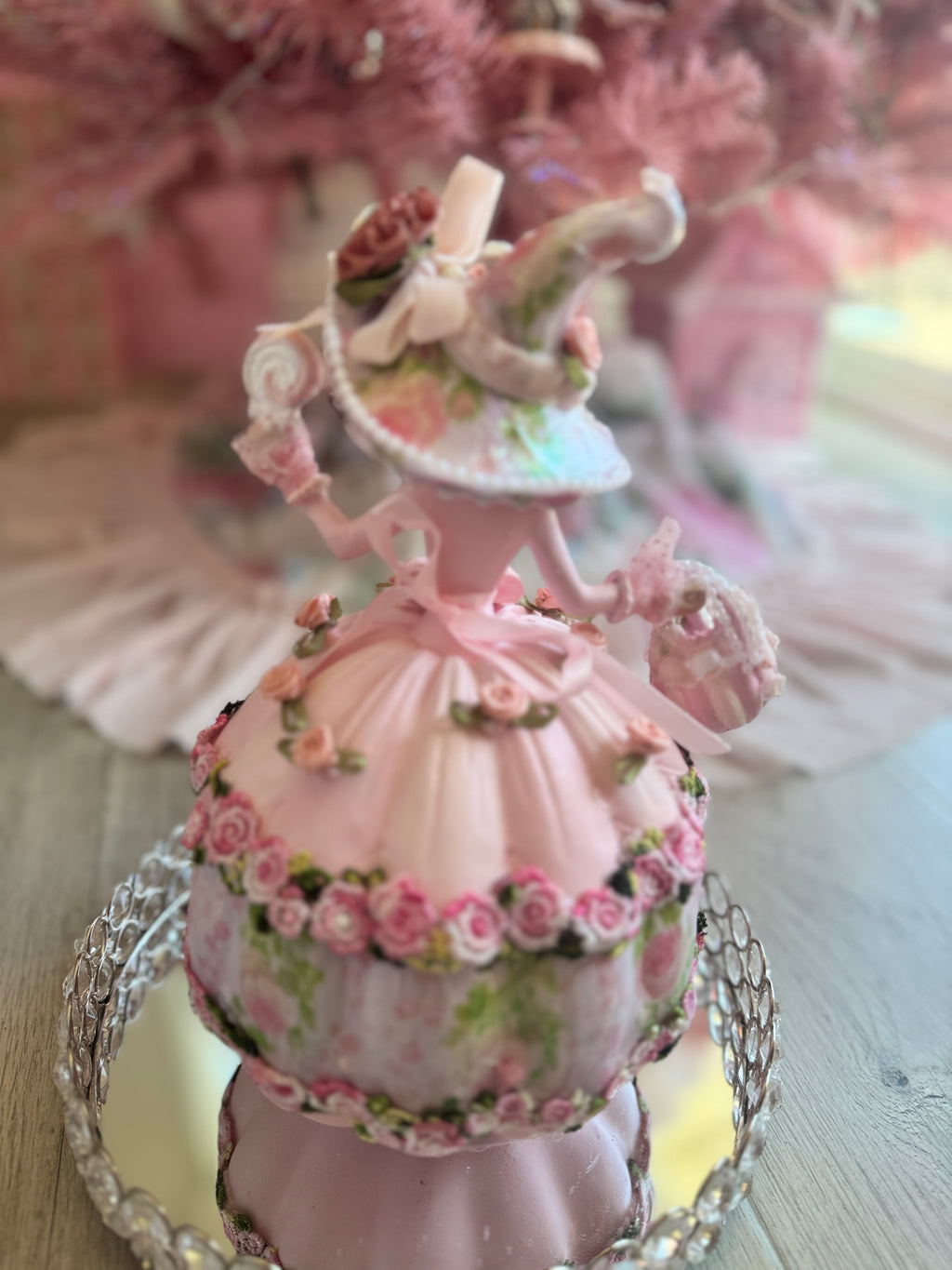 Pink Halloween witch with puffy dress- LISTING IS RESERVED