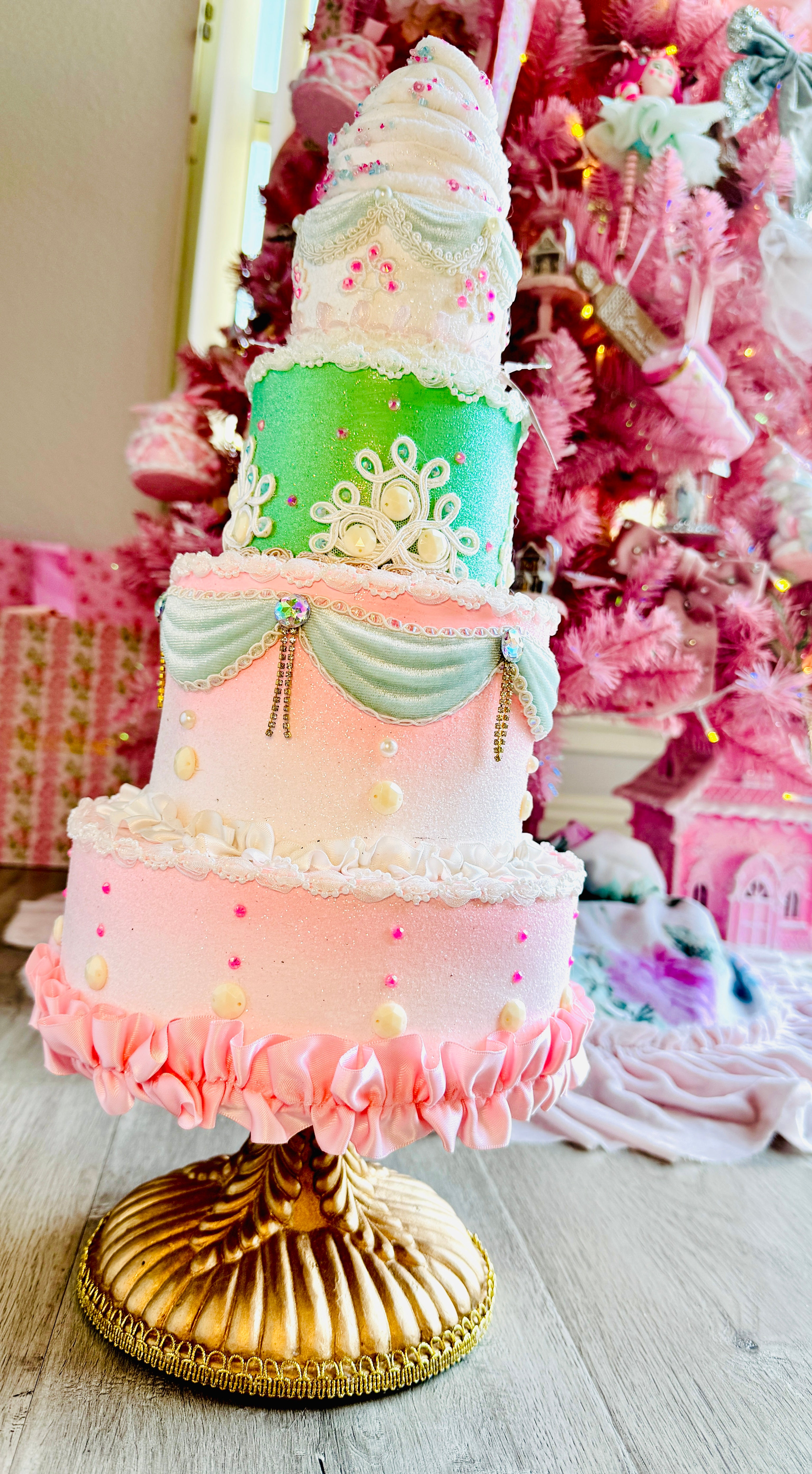 Pastel Tiered Custom Cake