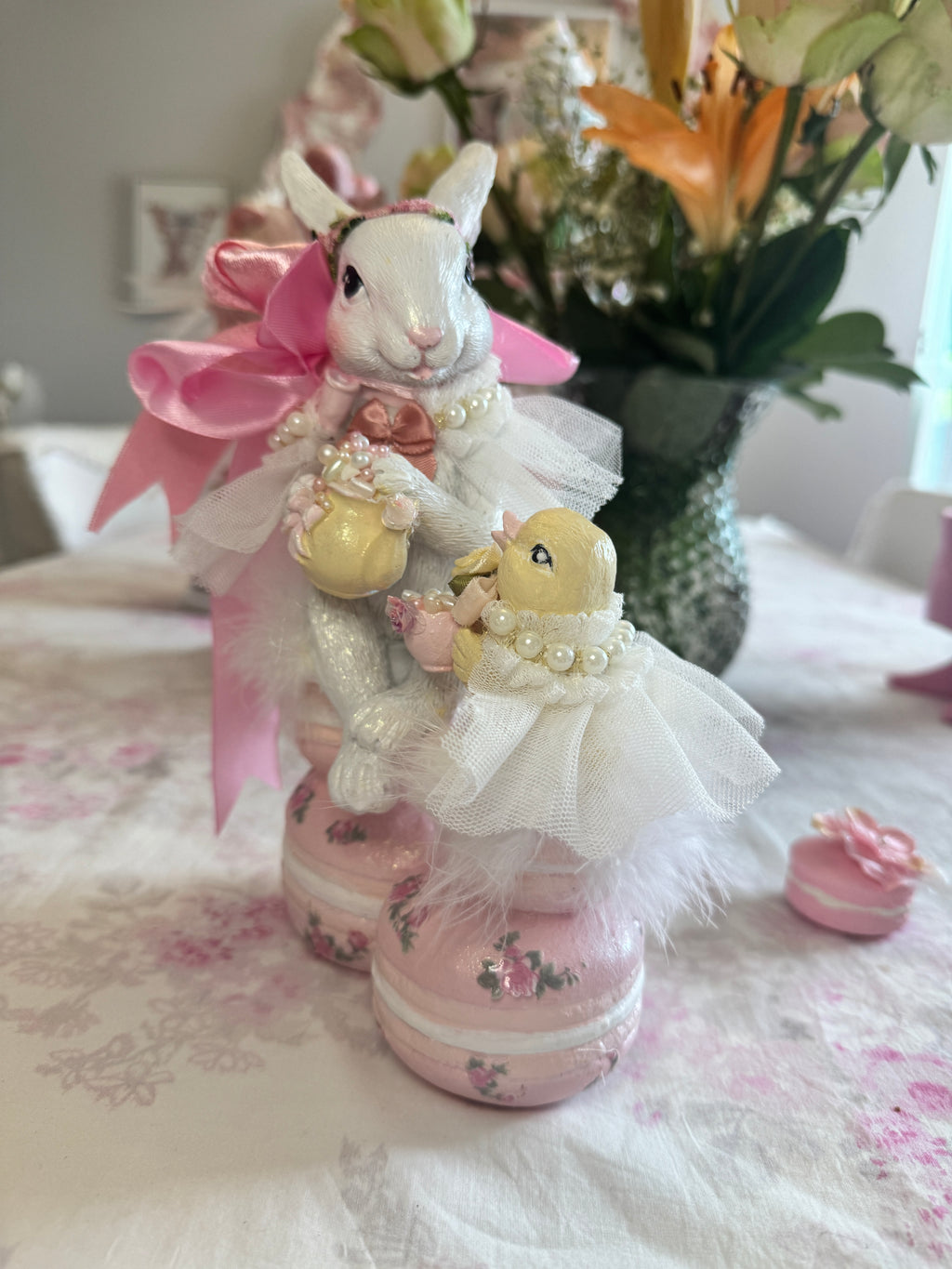 Tea Time Bunny on Macaroon