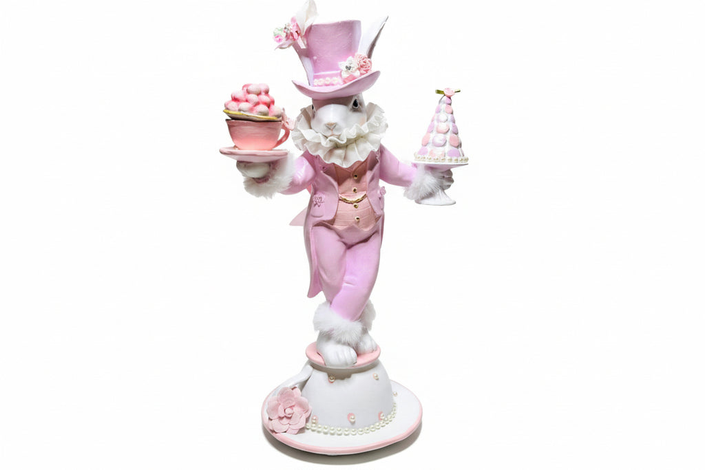 Pink Bunny with Macaron Topiary