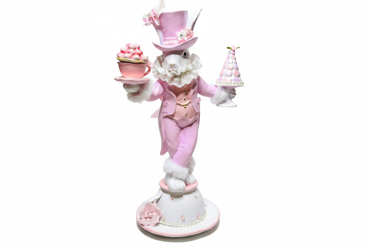 Pink Bunny with Macaron Topiary