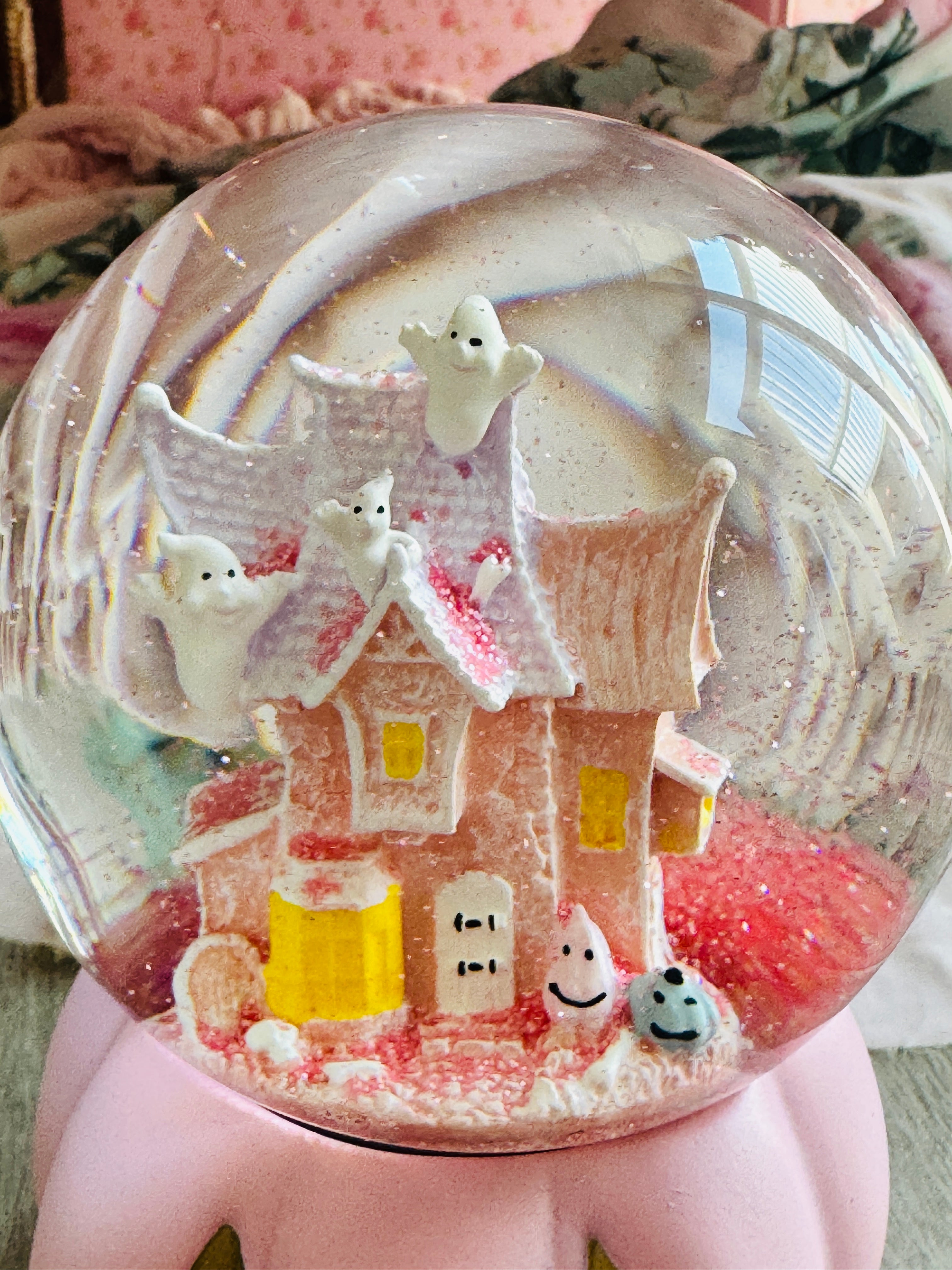 Pink Halloween Waterglobe