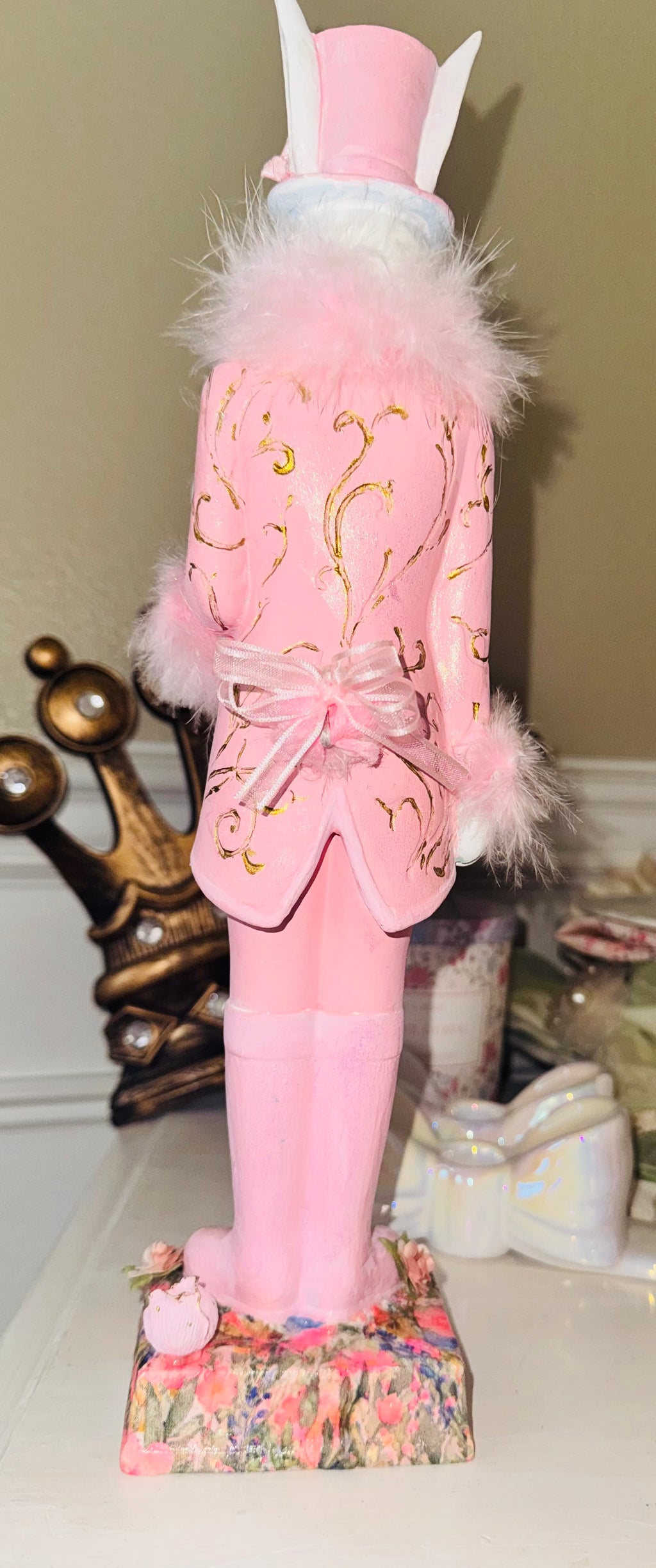 Pink Bunny Figurine