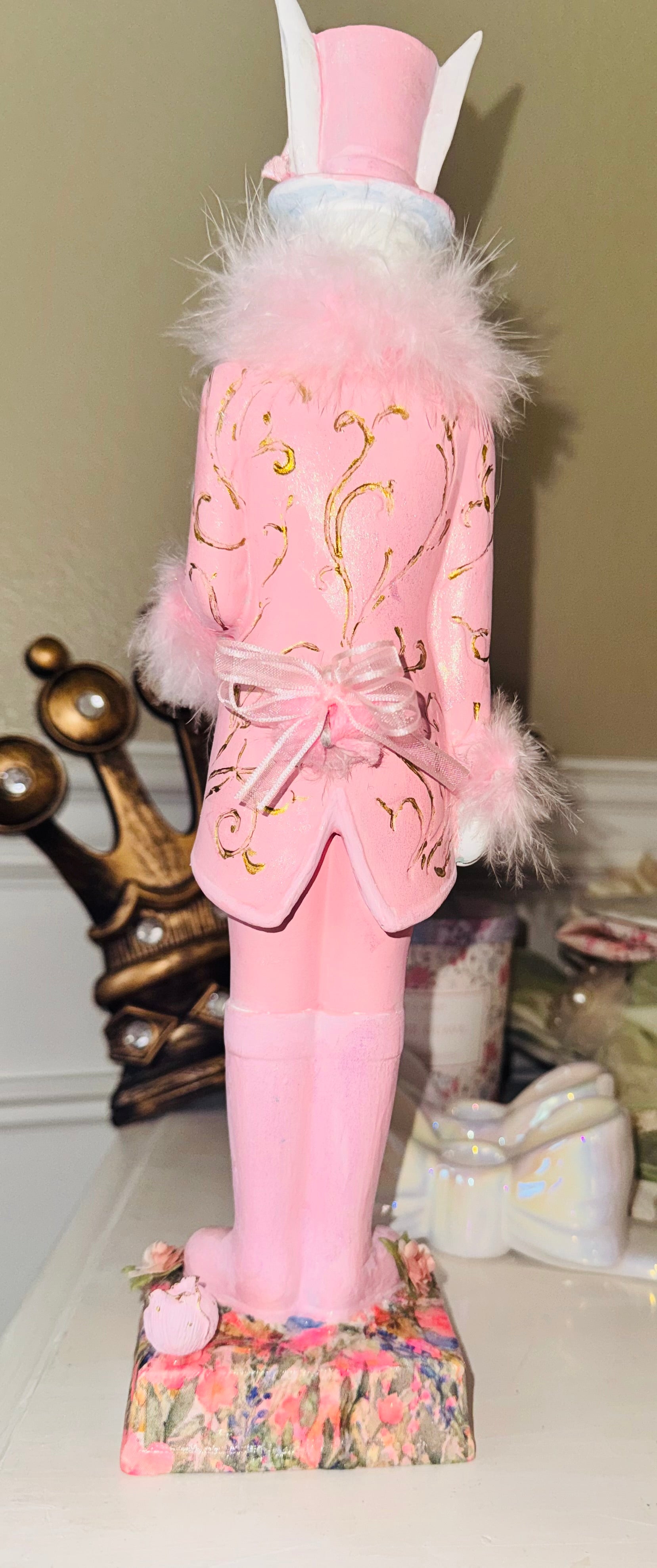 Pink Bunny Figurine