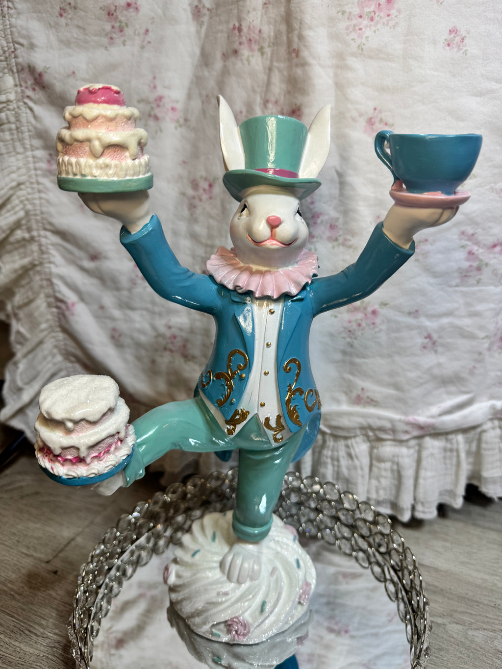 Easter Bunny balancing cakes