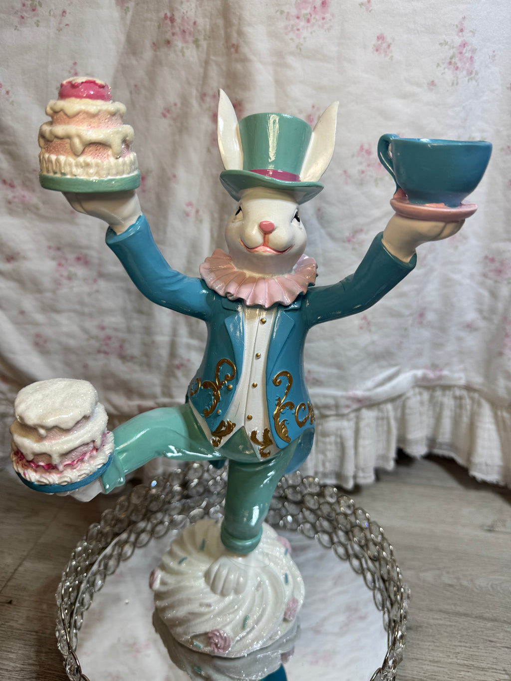 Easter Bunny balancing cakes