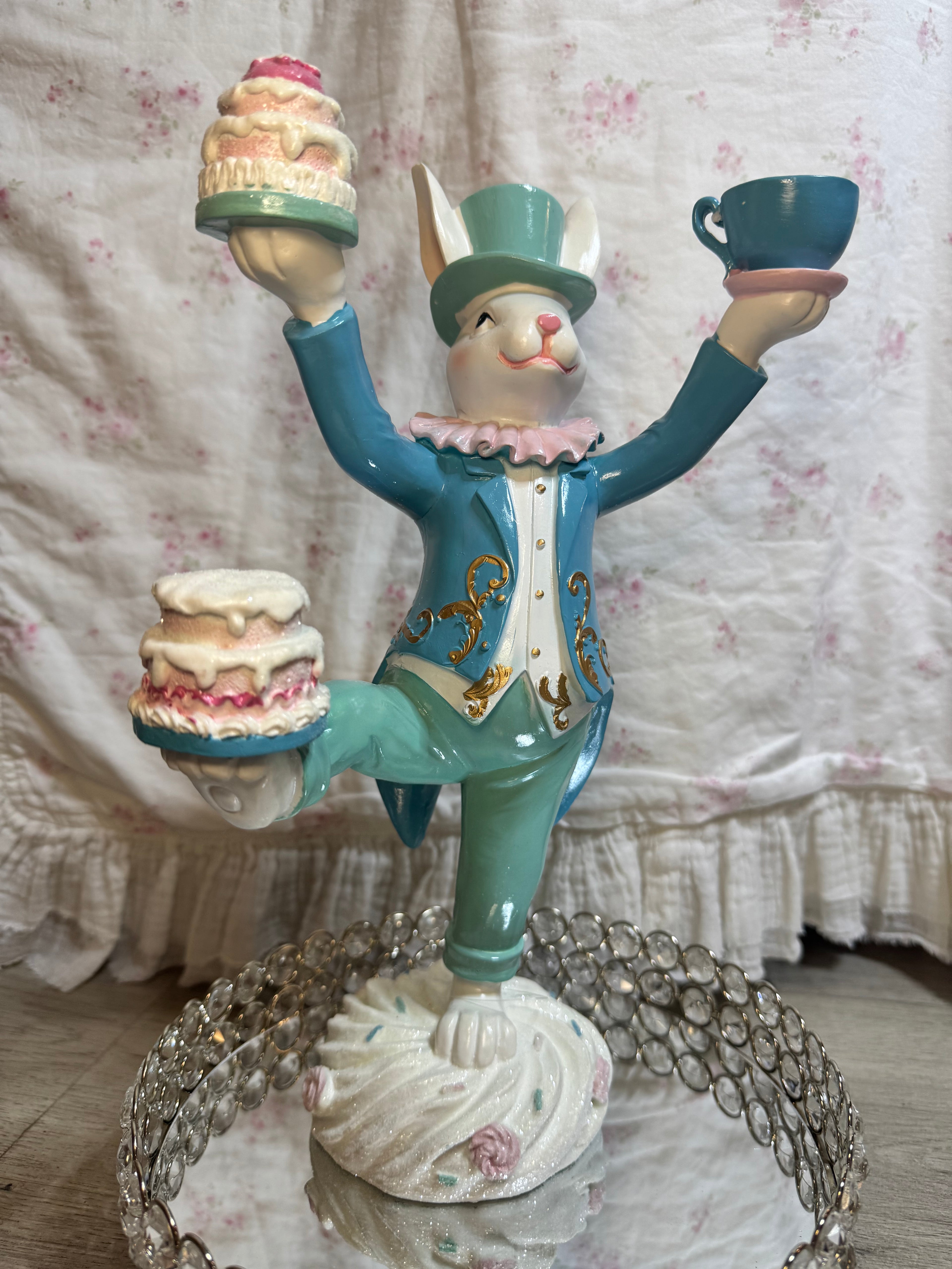Easter Bunny balancing cakes