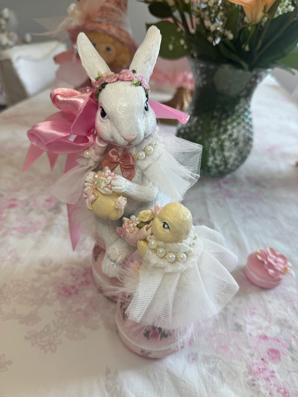 Tea Time Bunny on Macaroon