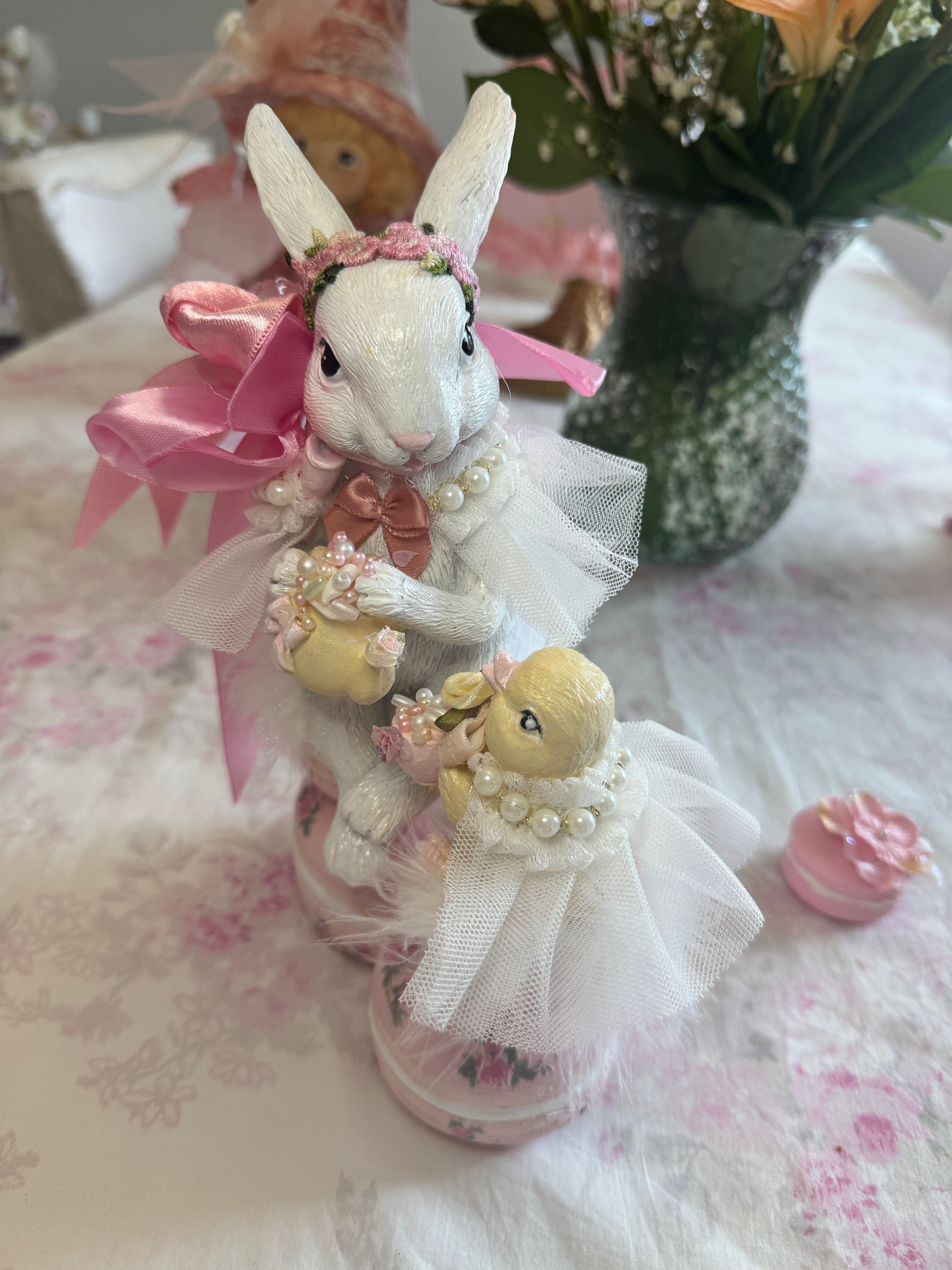 Tea Time Bunny on Macaroon
