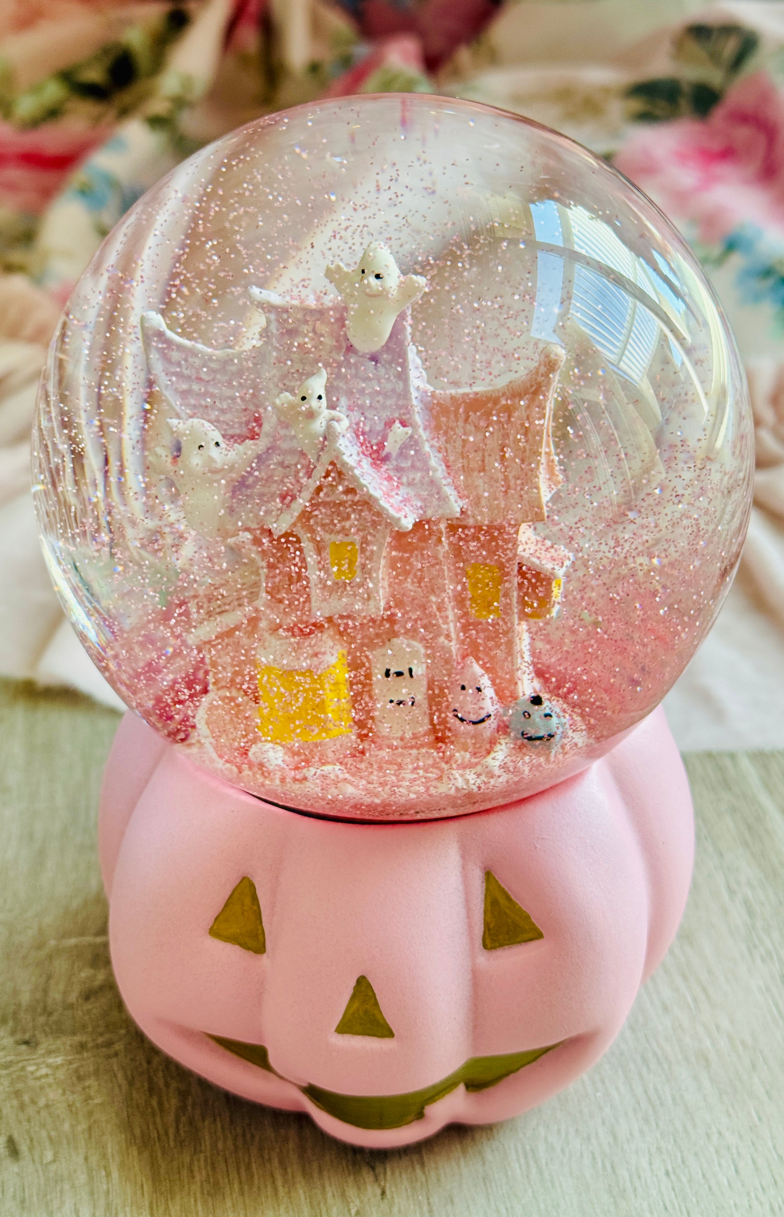 Pink Halloween Waterglobe