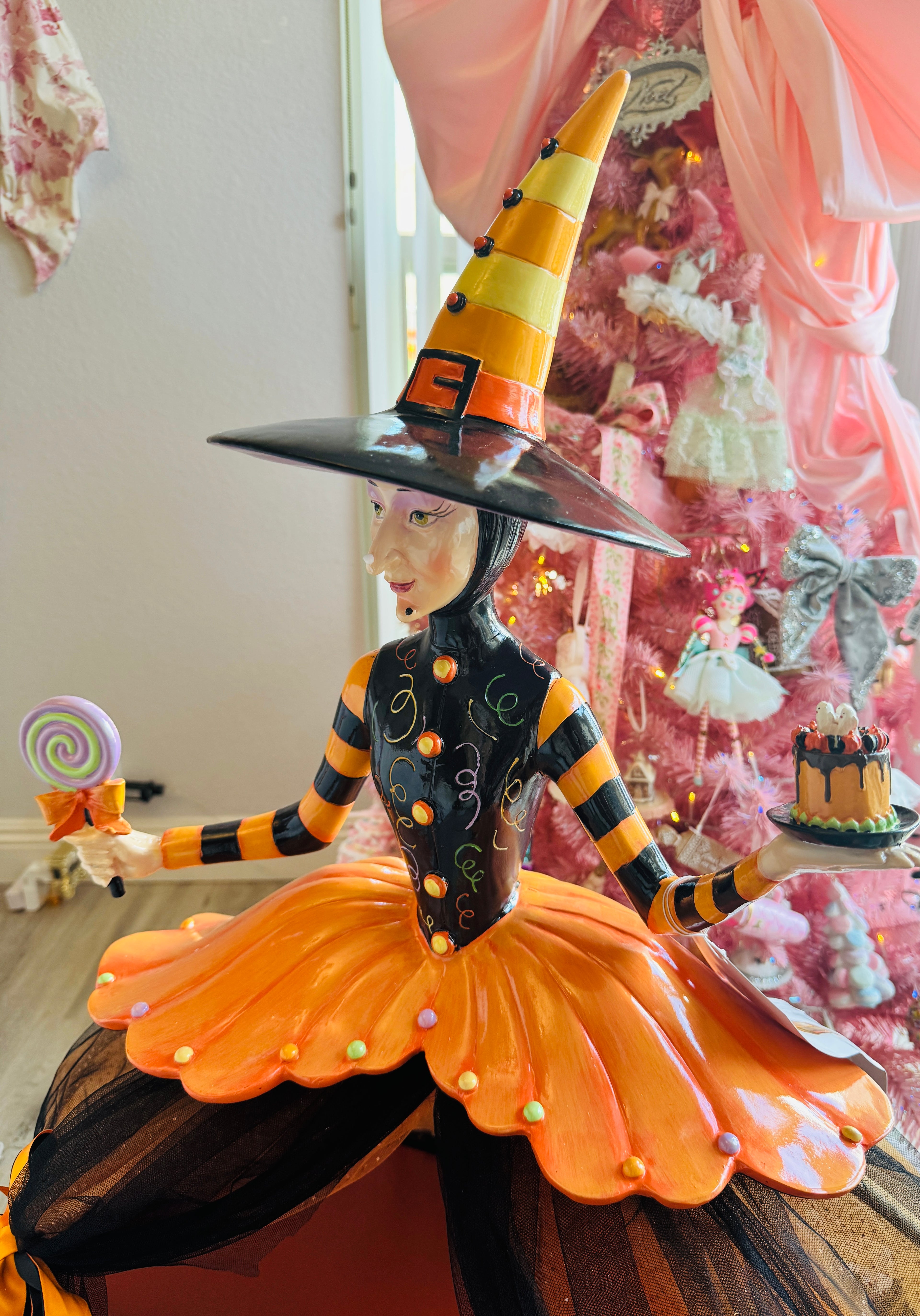 Halloween 37” Witch Cake Display