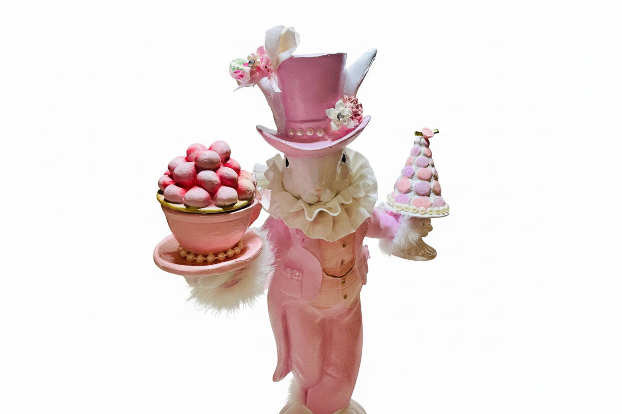 Pink Bunny with Macaron Topiary