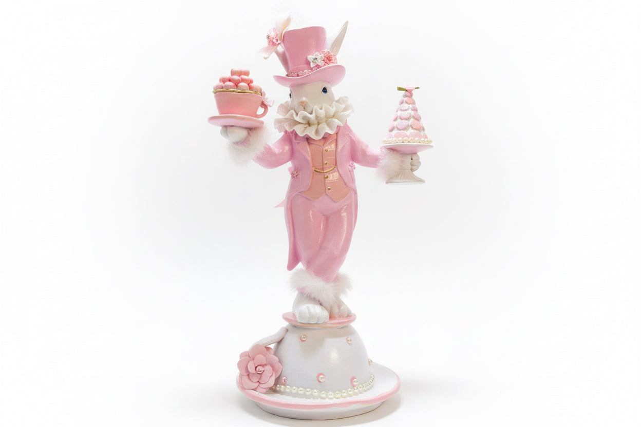 Pink Bunny with Macaron Topiary