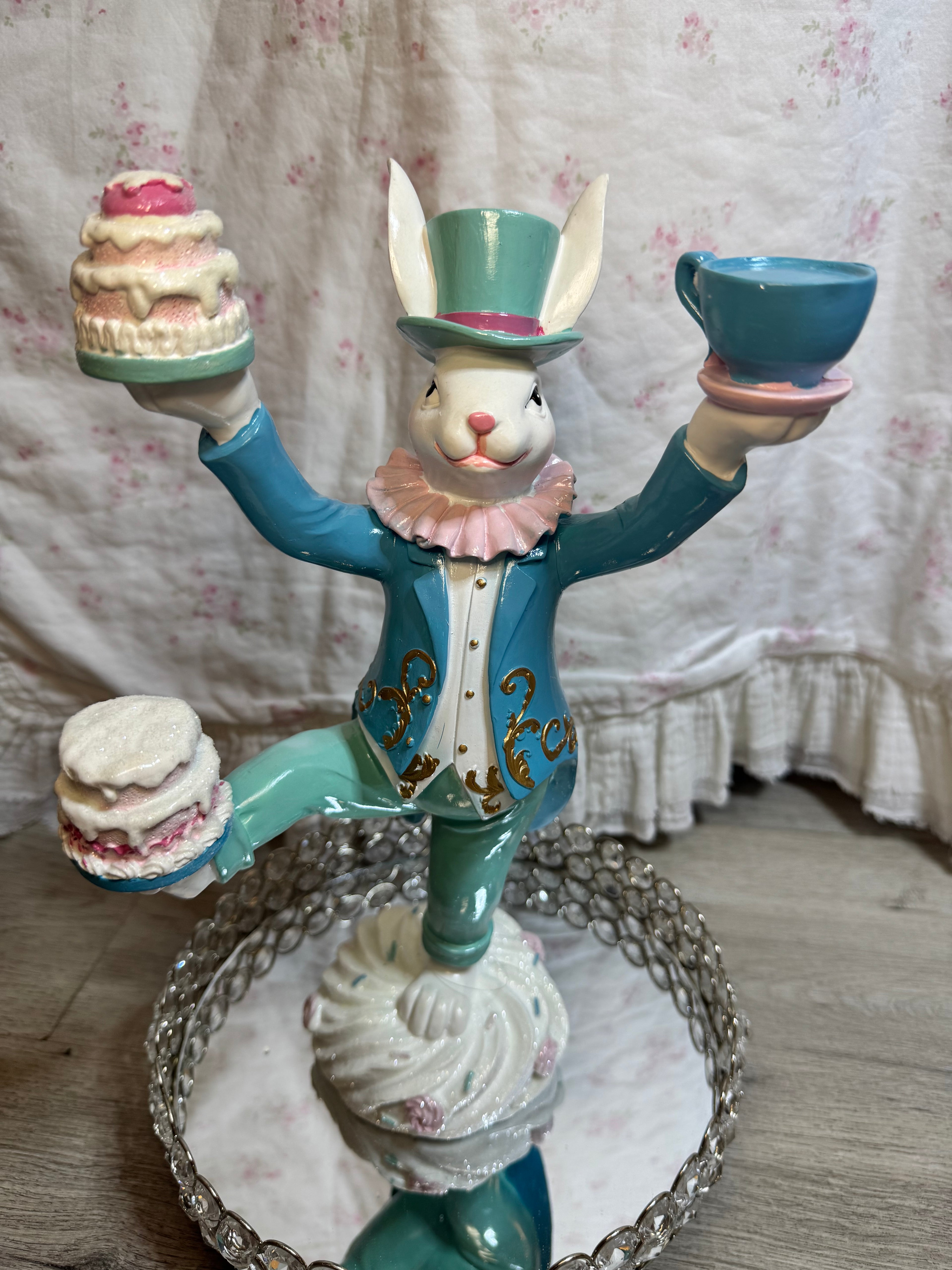 Easter Bunny balancing cakes
